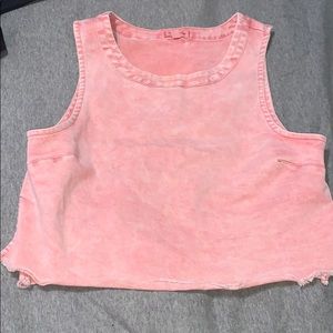 Pink Denim Tank Top